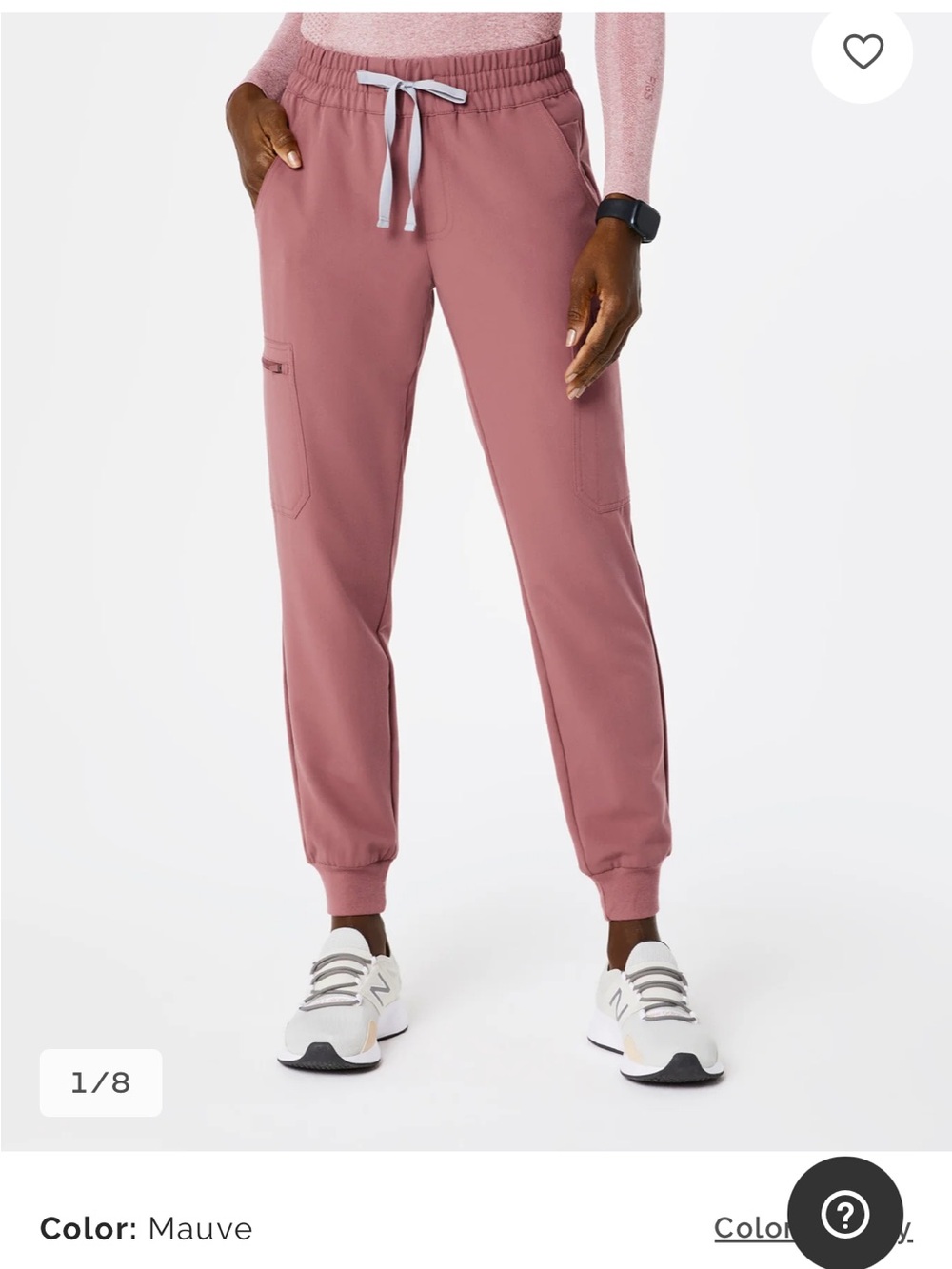 Figs Mauve Pink Uman Relaxed Jogger Scrub Pants XS petite